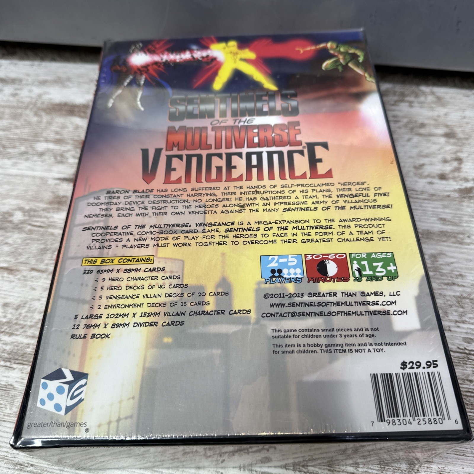 Sentinels of The Multiverse Card Game Vengeance 2014 Greater Than Games – SEALED