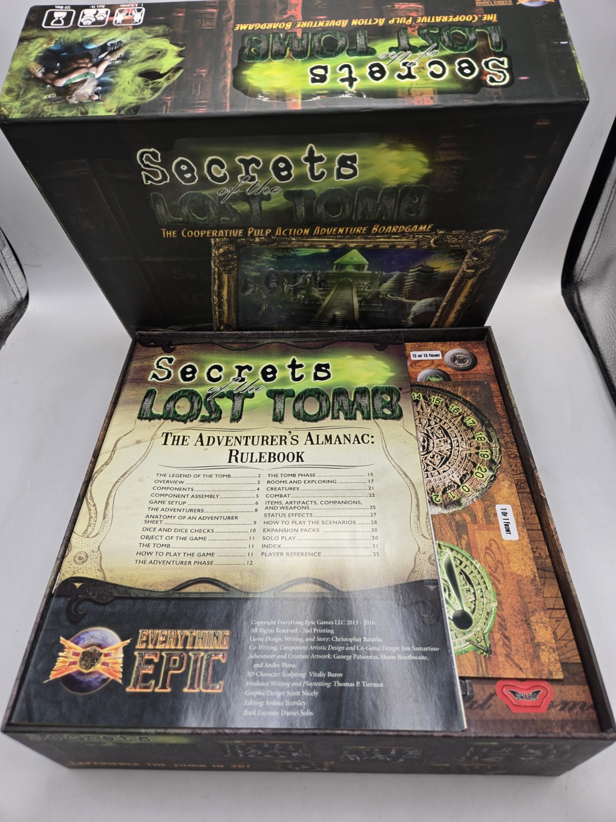 Everything Epic Boardgame Secrets of the Lost Tomb (2nd Ed) Box EX/NM. Unpunched