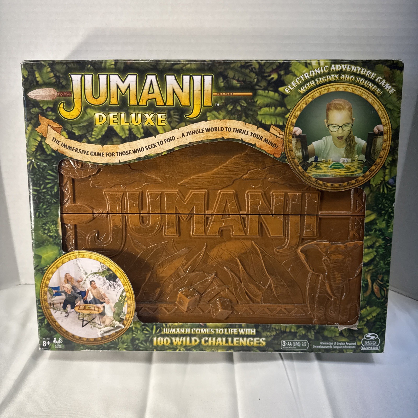 Jumanji Deluxe Replacement Parts Board Instructions Box No Pieces Tested Works