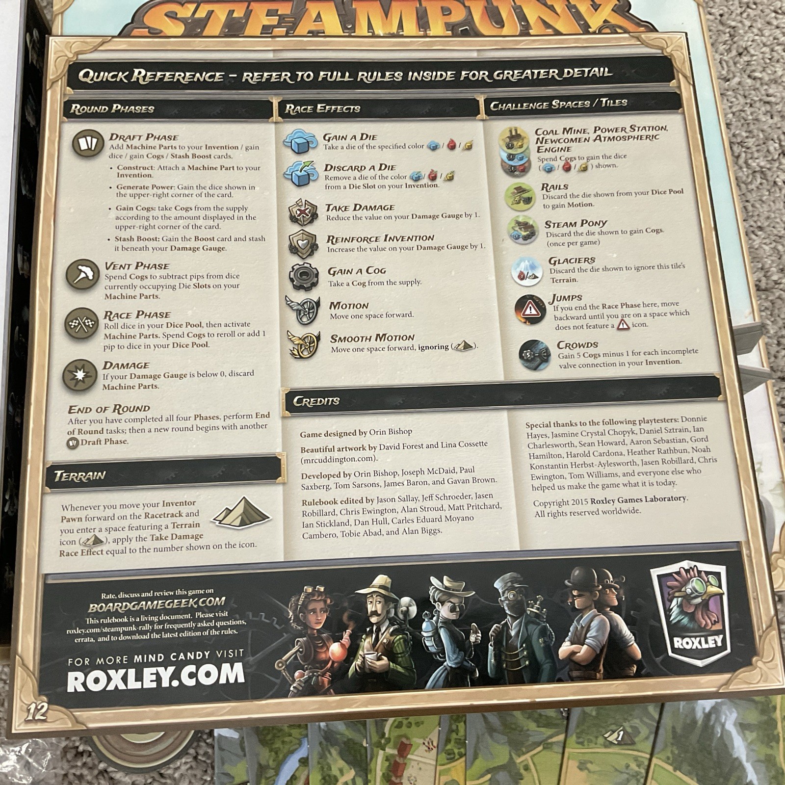 Steampunk Rally Board Game – Roxley – First Run Kickstarter Edition with Extras