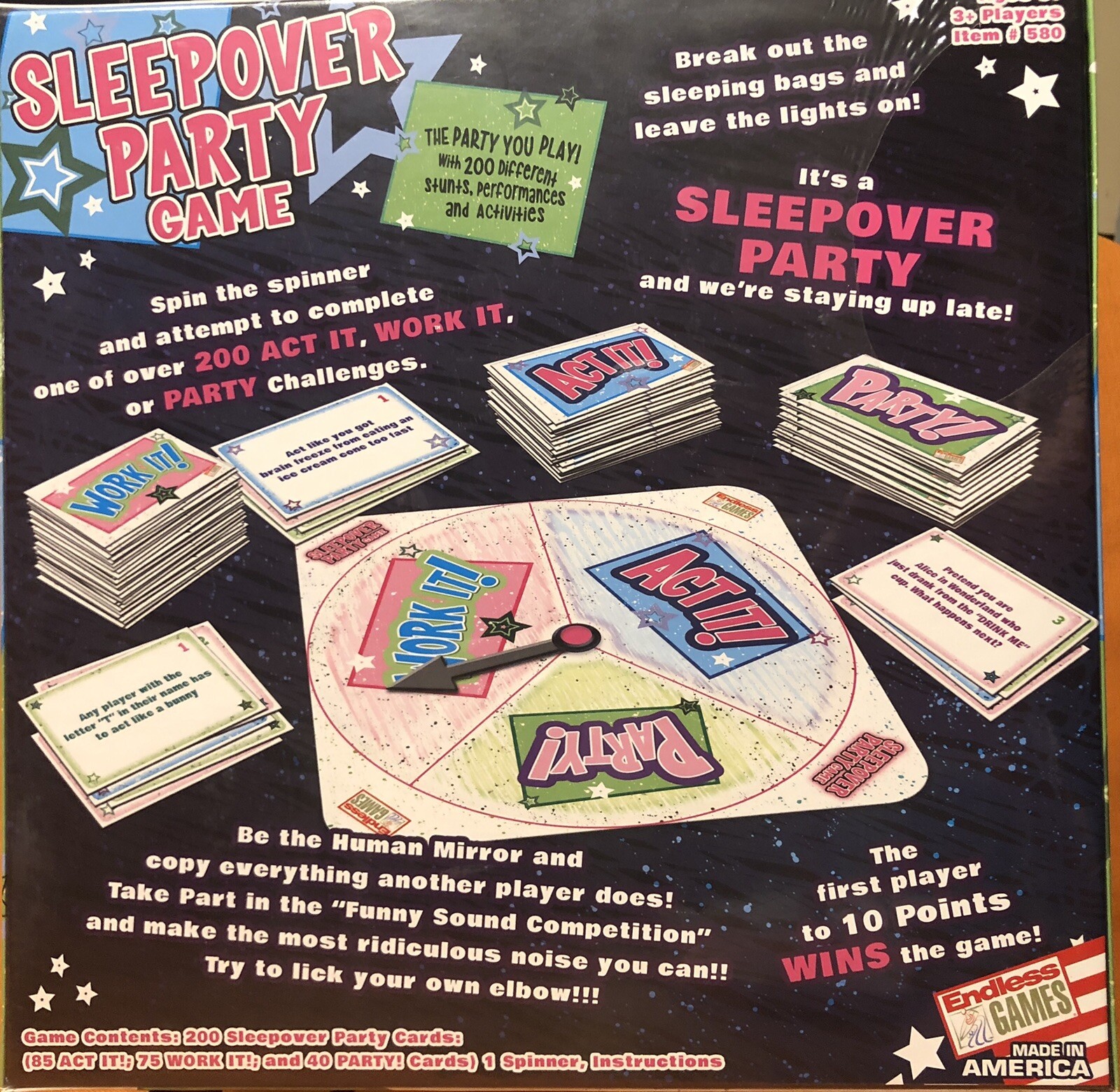 NEW Sleepover Party Game To Go! Fun Girls Night Game Card Party Group In Wrapper