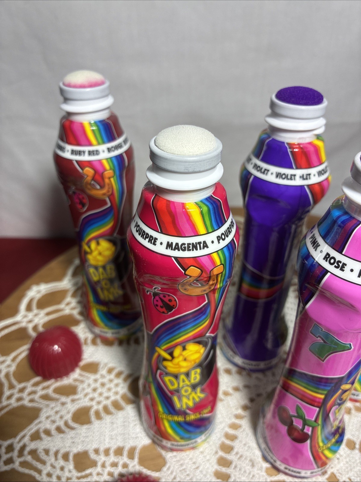 5 Bingo Daubers Dab O Ink New/ Nearly New Assorted Colors 3 Oz