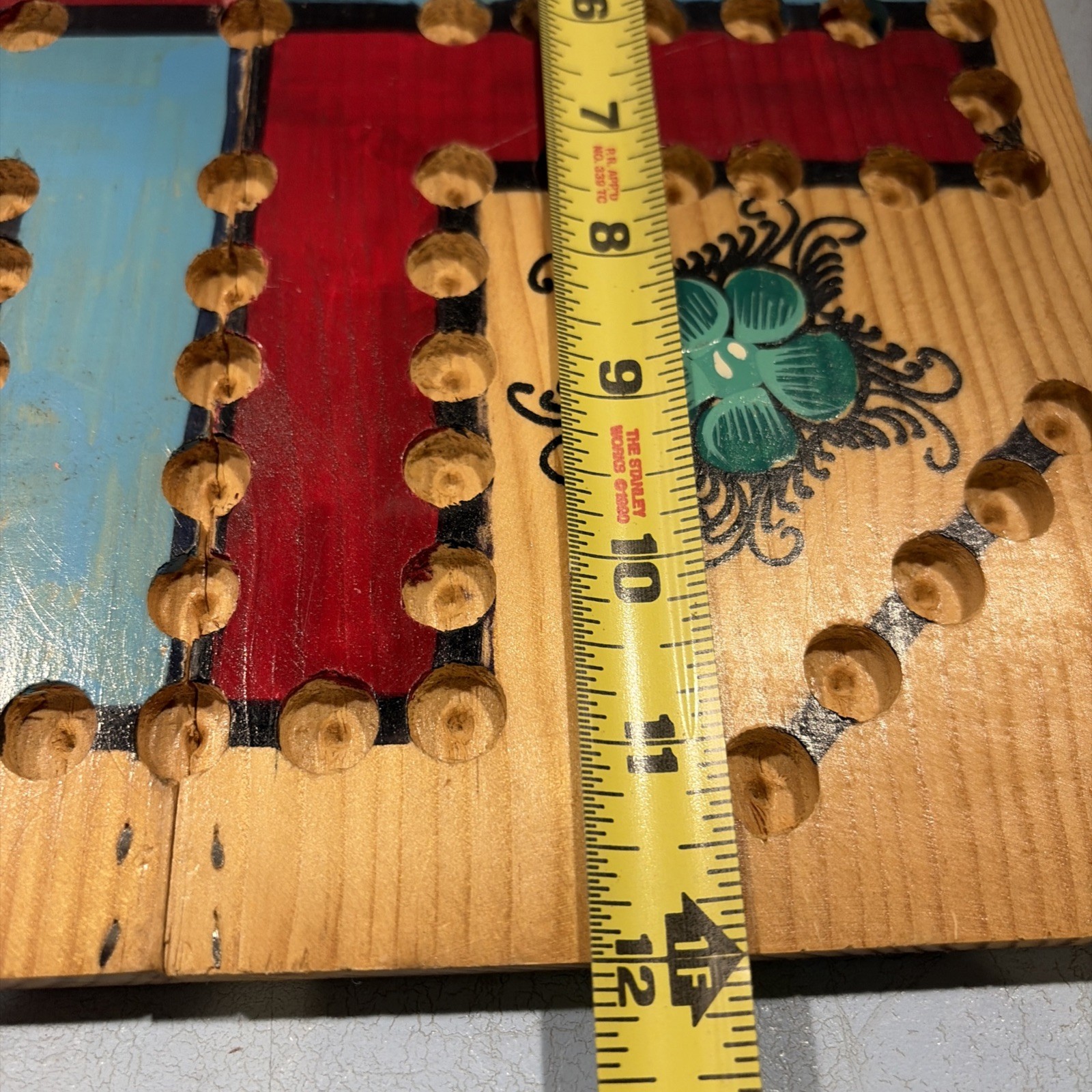 Handmade, Hand Painted Mexican Wooden Family Board Game Liri Board Game