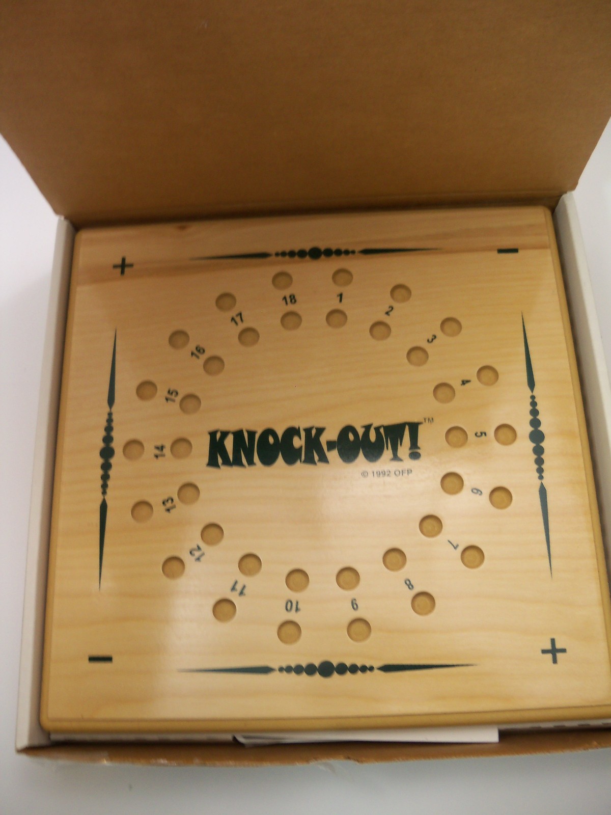 1992 Muggins & Knock-Out Reversible Wooden Mathmatical Board Games
