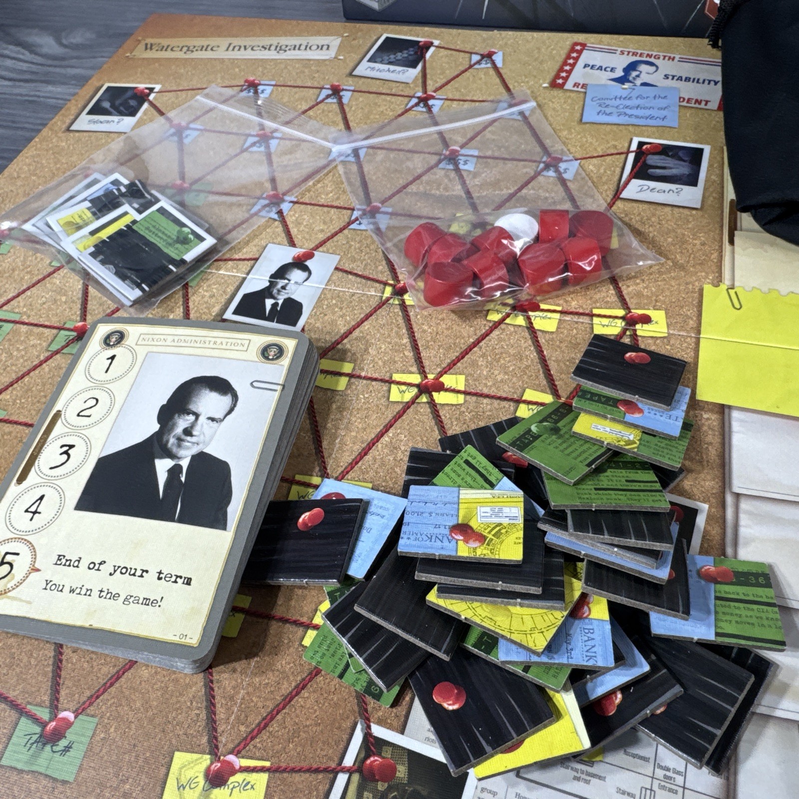 Watergate Board Game By Matthias Cramer 100% Complete Richard Nixon Scandal