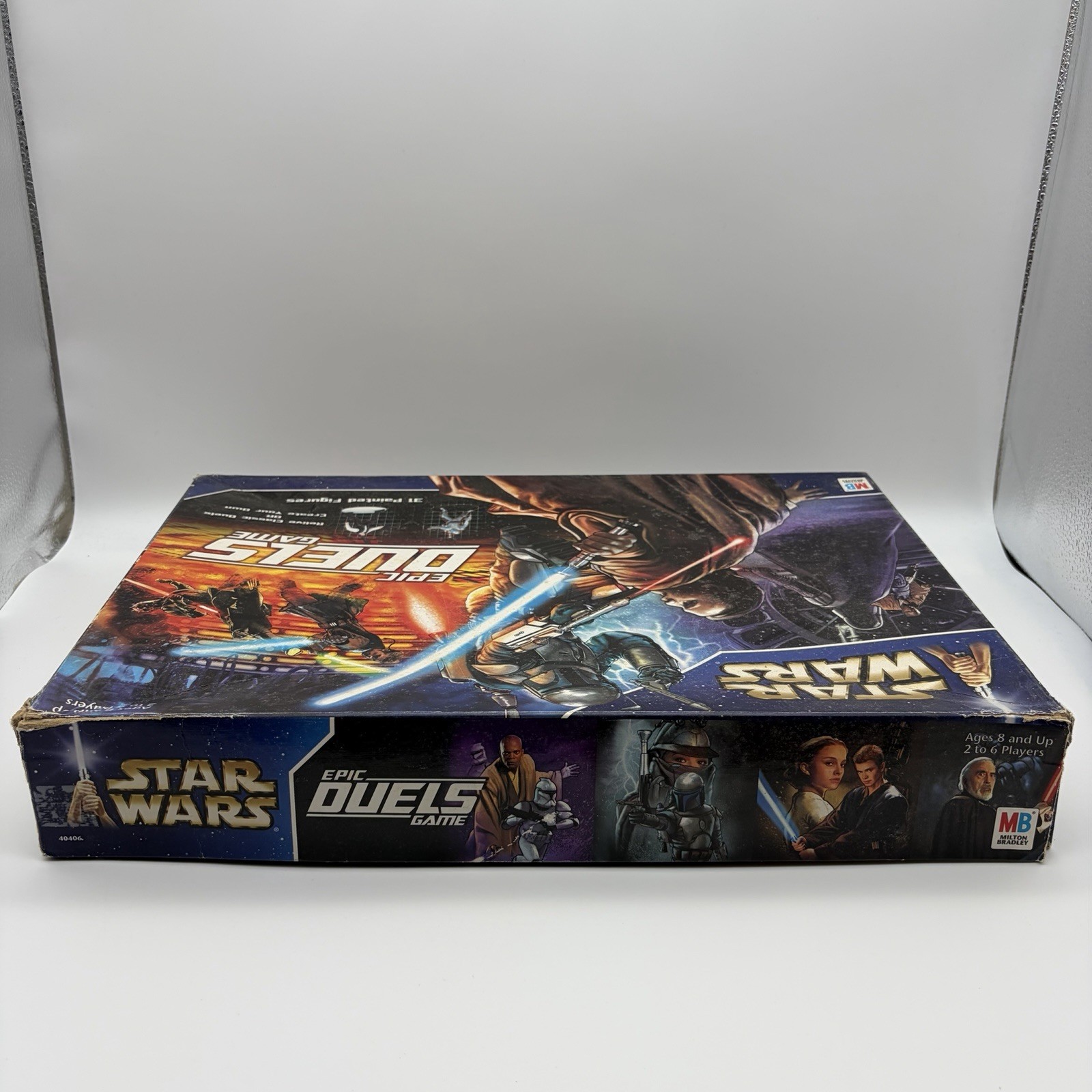 Star Wars Epic Duels Board Game 2002 w/ Figures 370/372 Cards Read