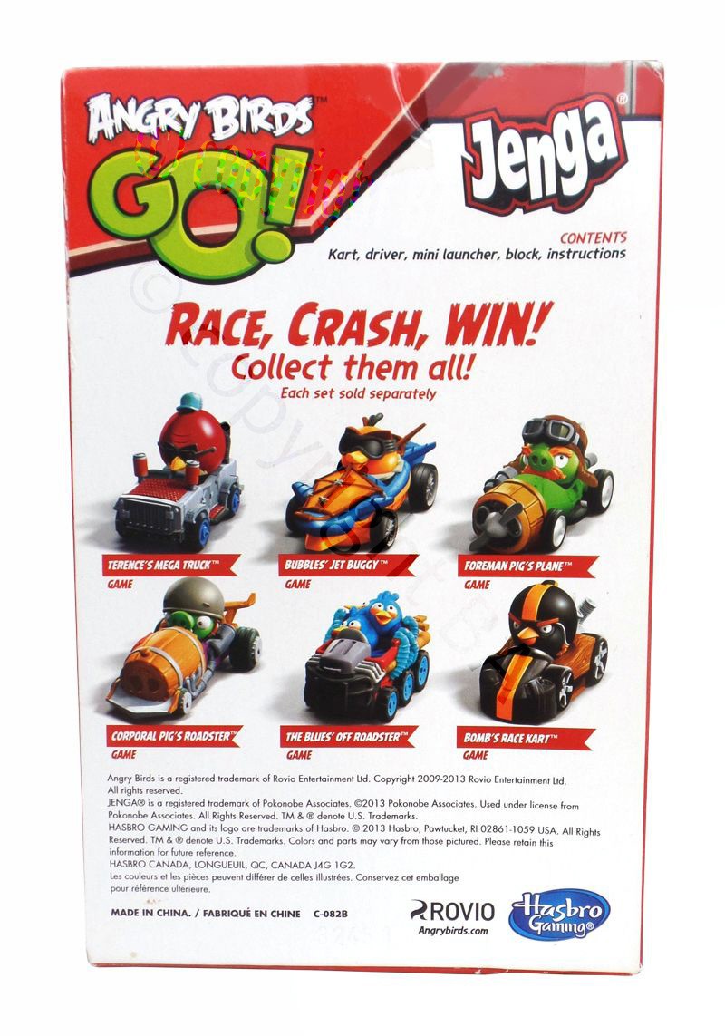 Angry Birds GO The BLUES Off Roadster Kart Jenga Launch Collectible Game Hasbro