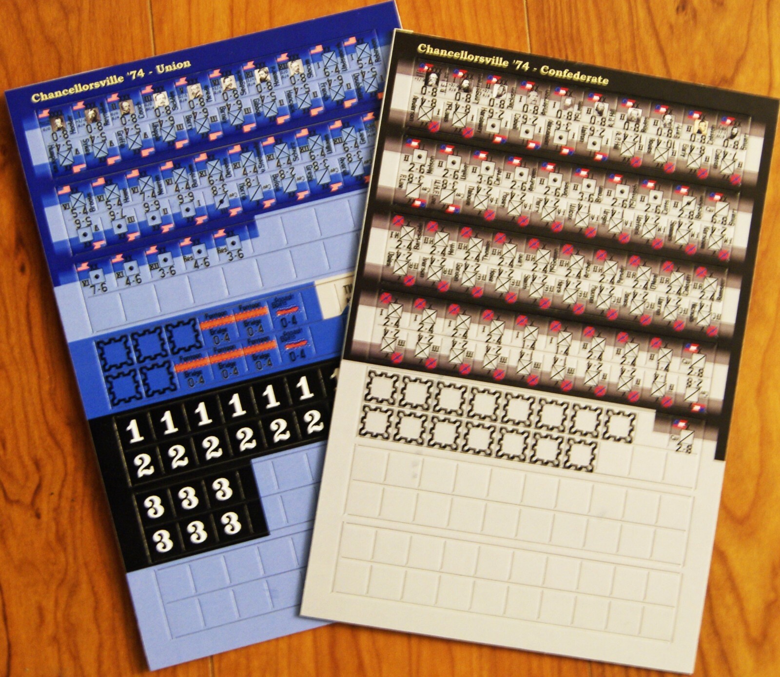 Chancellorsville (’61 & ’74) Die-Cut Replacement Counters