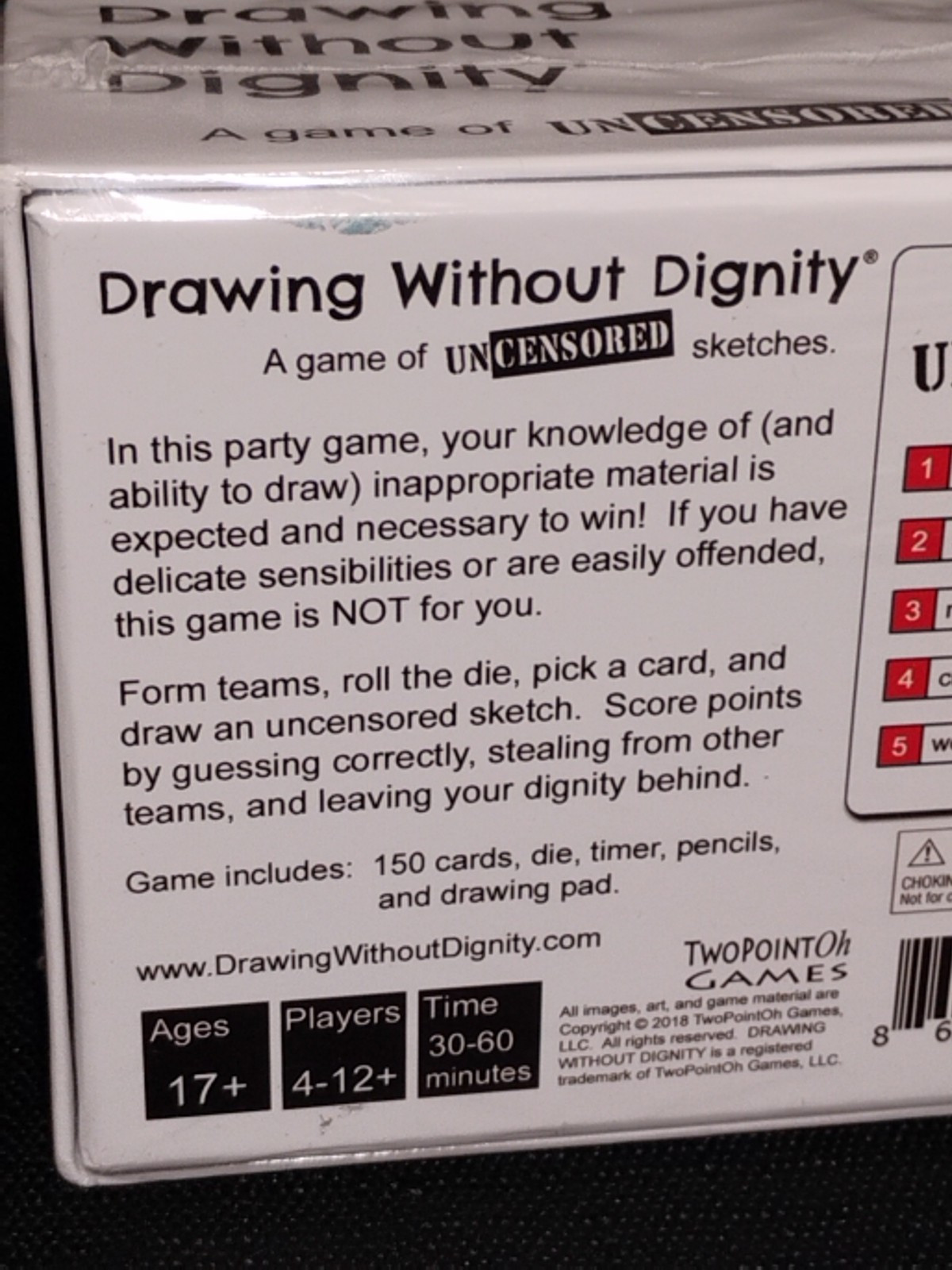 Drawing Without Dignity: a Game of Uncensored Sketches (Brand New)