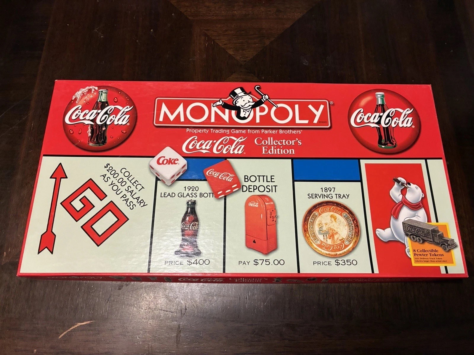 1999 Monopoly Coca-Cola Collector’s Edition Complete Board Game Parker Bros