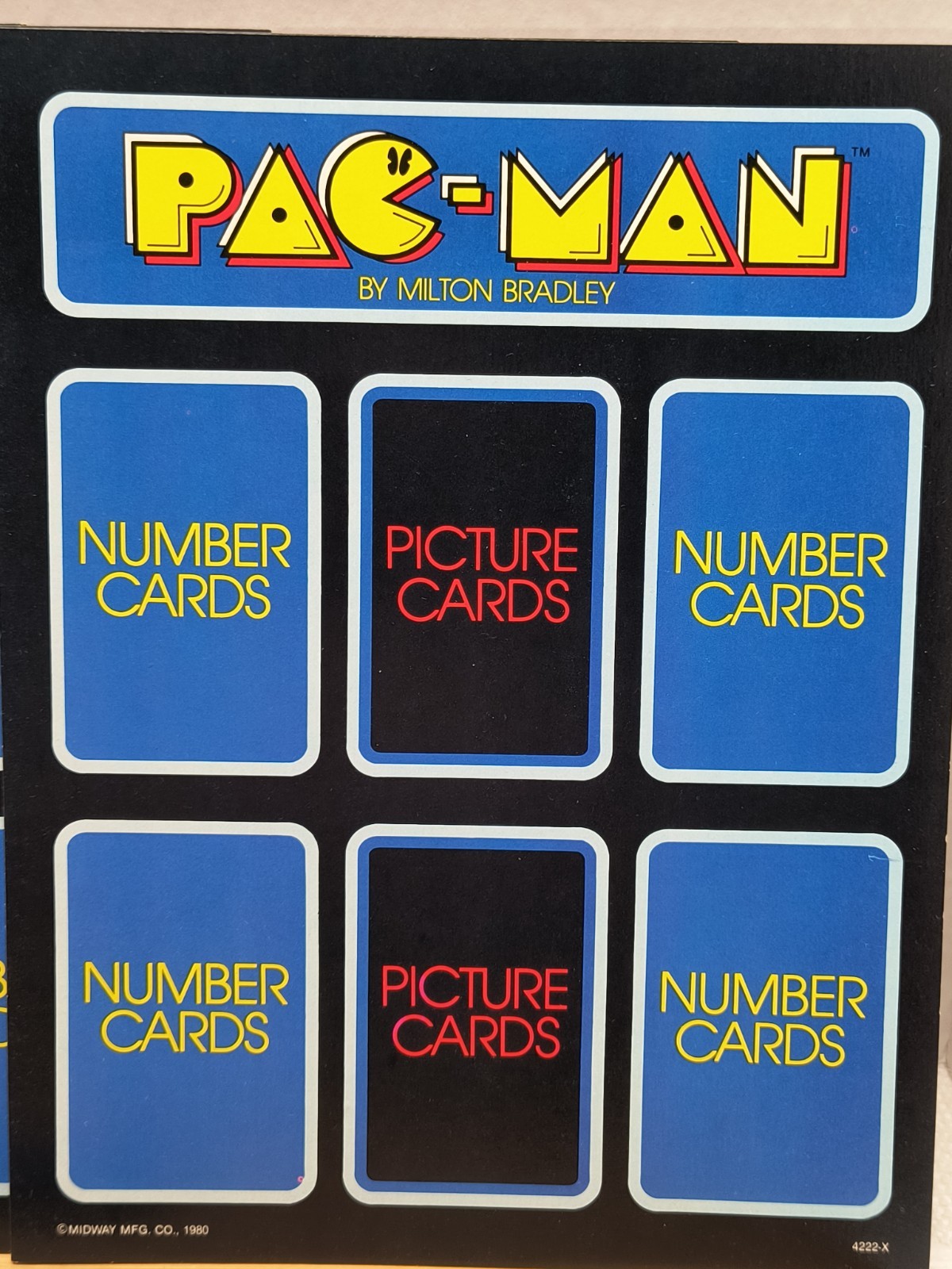 1982 Pac-Man Card & Board Game Milton Bradley Complete Arcade Classic VTG