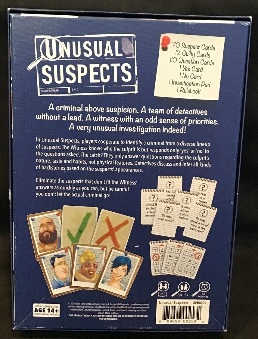 Unusual Suspects ~ Boardgame ~ CMON ~ OEJ