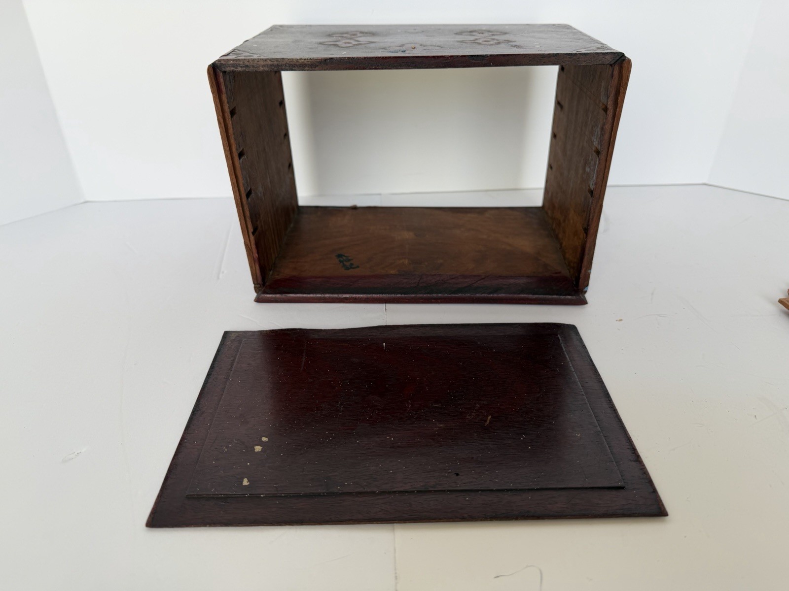 Vintage Chinese Solid Wood Mahjong Cabinet – Empty – Restoration or Parts