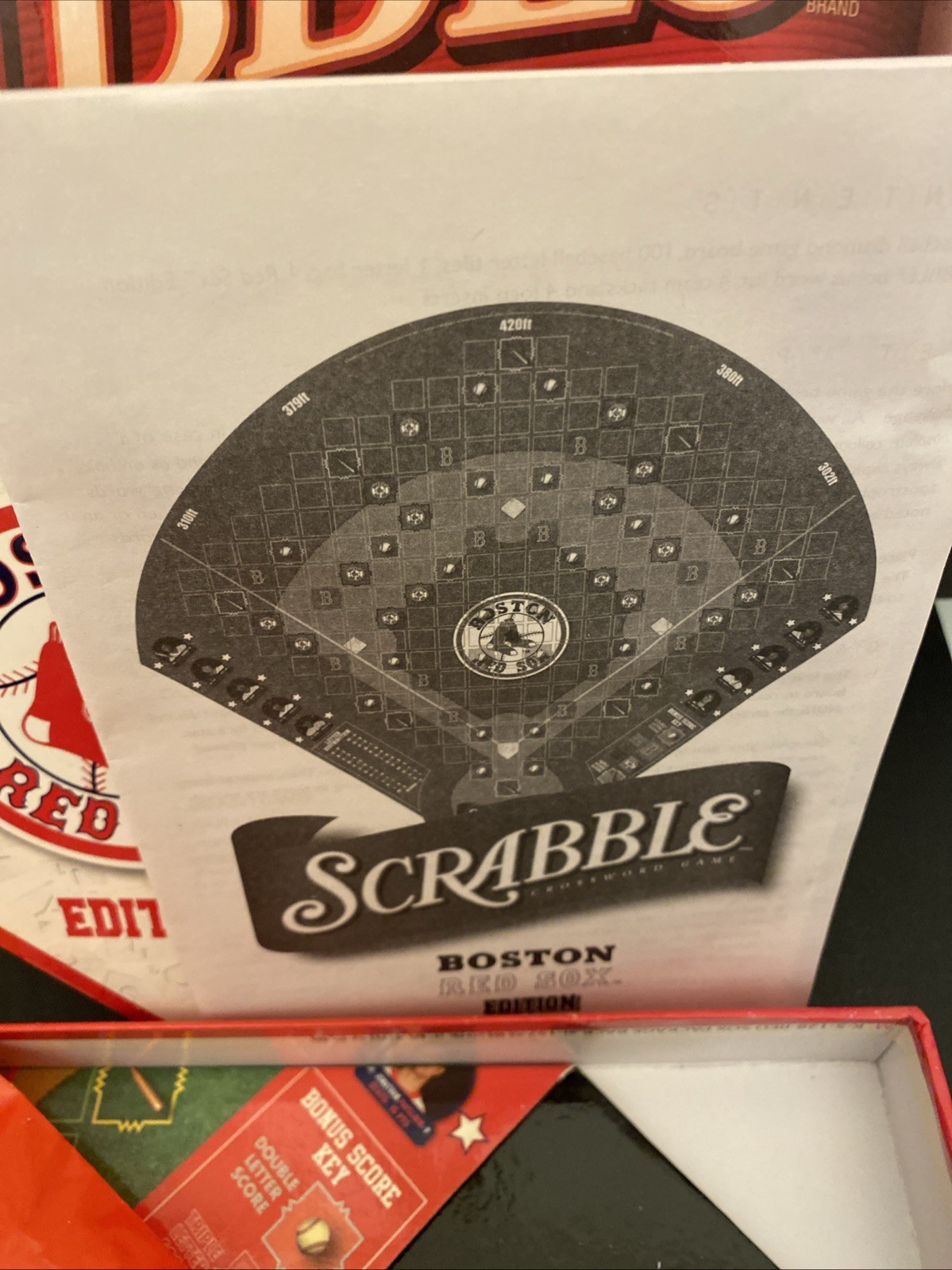 2007 Boston Red Sox Scrabble Game Baseball Word fun Sababa toys COMPLETE