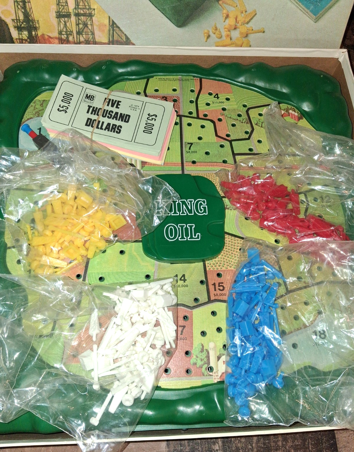Vintage Milton Bradley King Oil 1974 Complete No. 4410 Nice Please Read