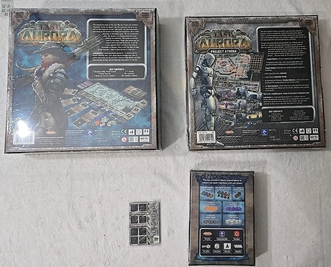 Last Aurora Base Game + Project Athena + Miniatures + Mutant Set (UNOPENED)