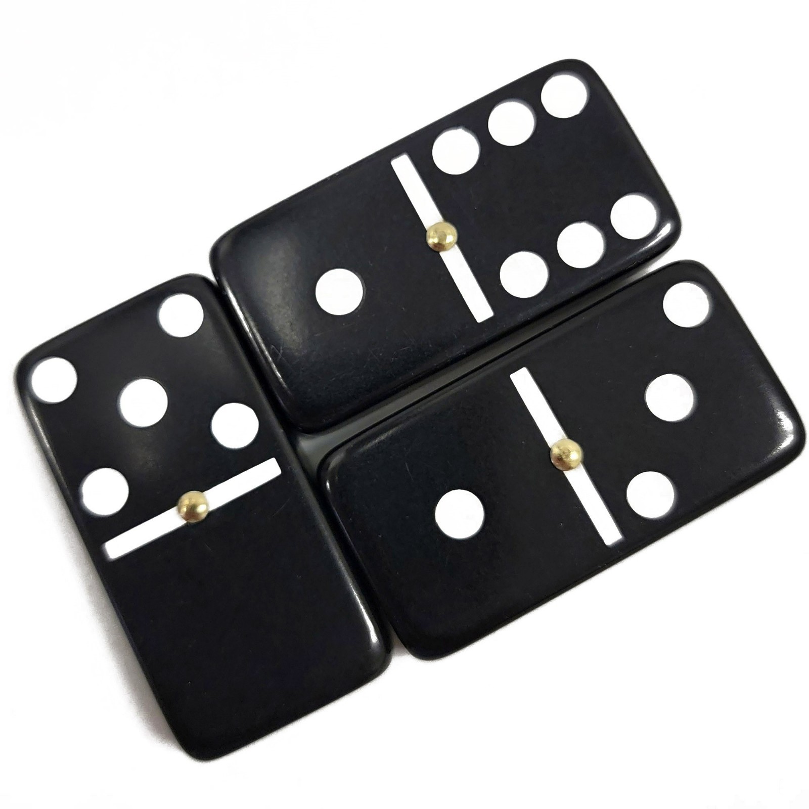Domino Double Six 6 Black Jumbo Tournament Pro Size with Spinners – Wood Box