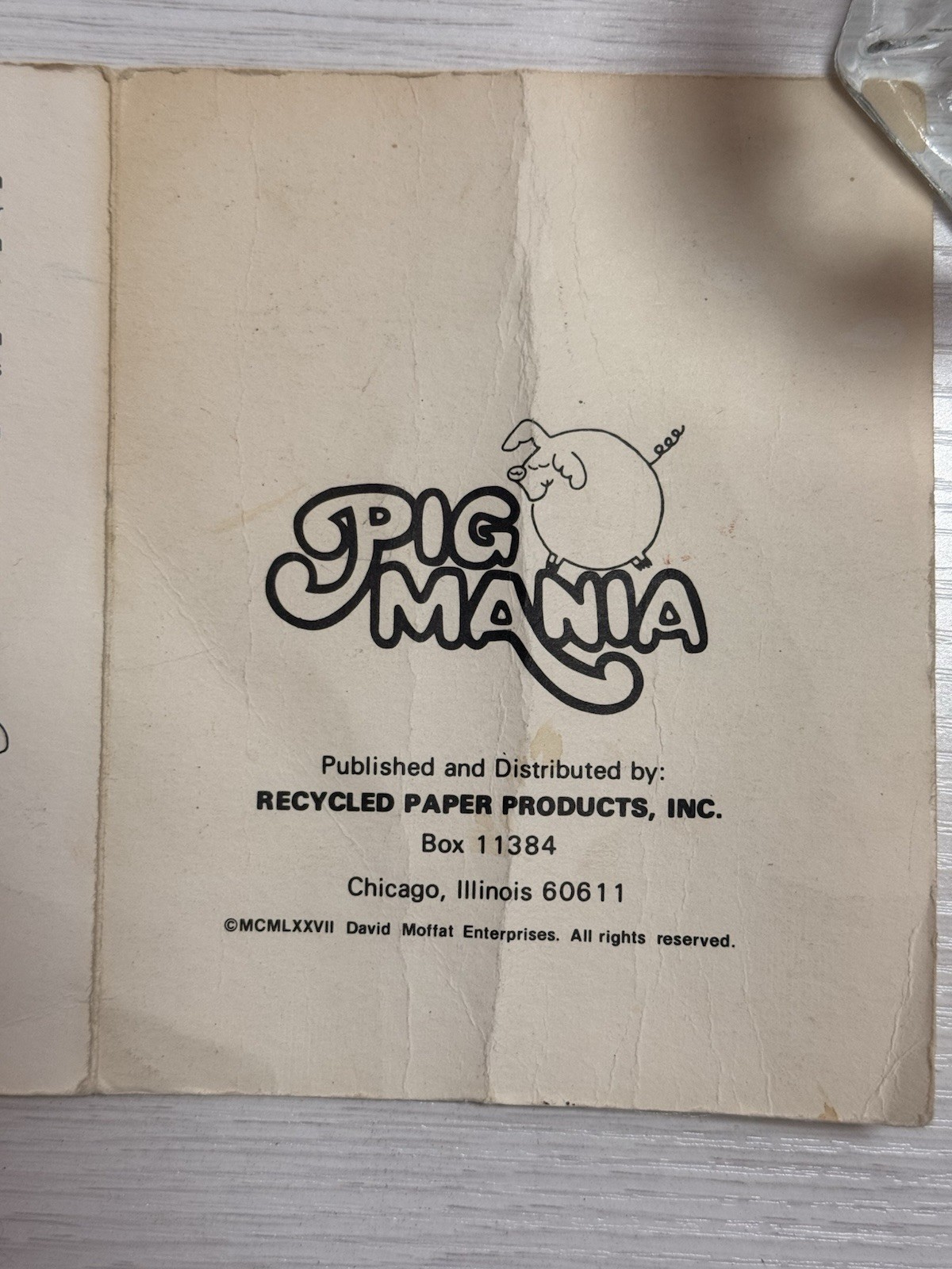 Pig Mania Family Board Game 1977 Vtg David Moffat Pig Mania Dice Chance