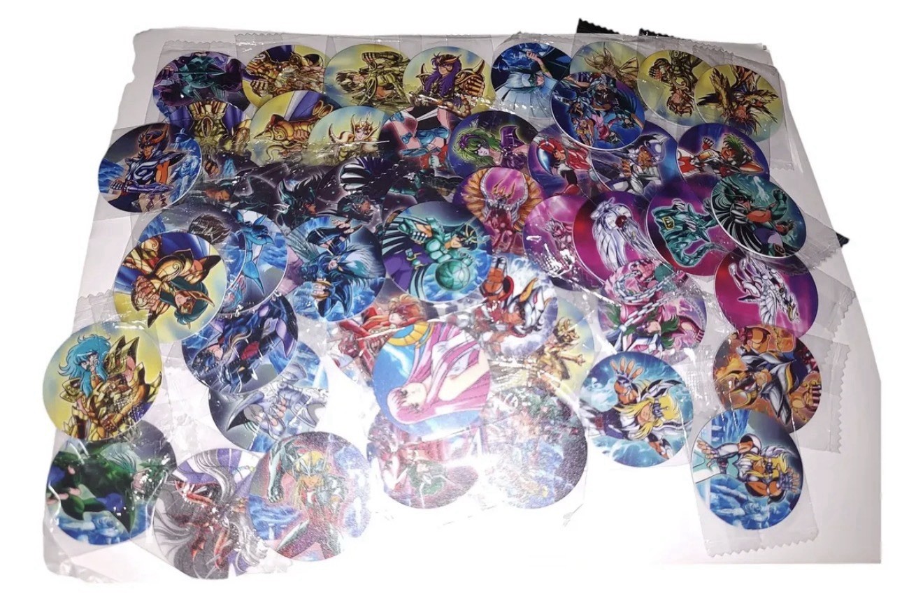 50 Saint Seiya Knights of the Zodiac Tazos Pogs Imported Sealed Collection Lot