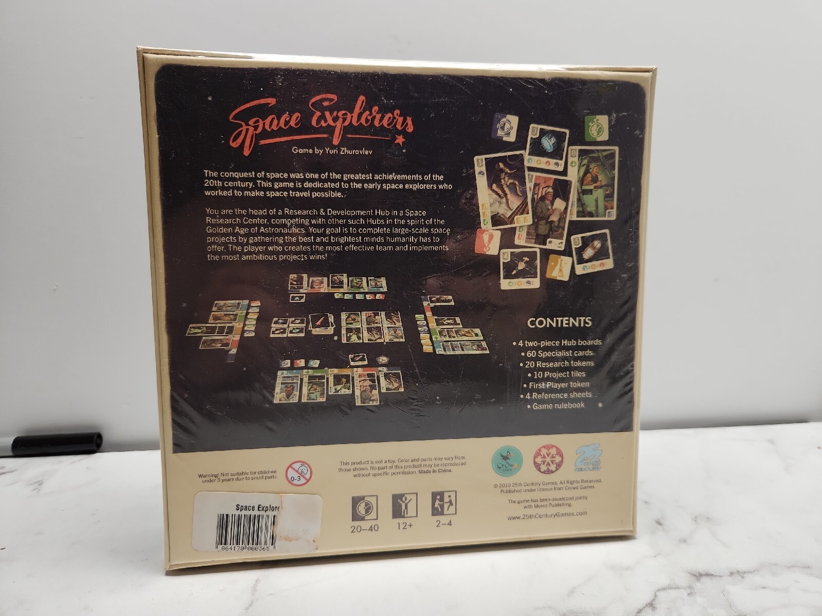 Space Explorers – Board Game, 2019 – 25th Century Games – By Yuri Zhuravlev NEW