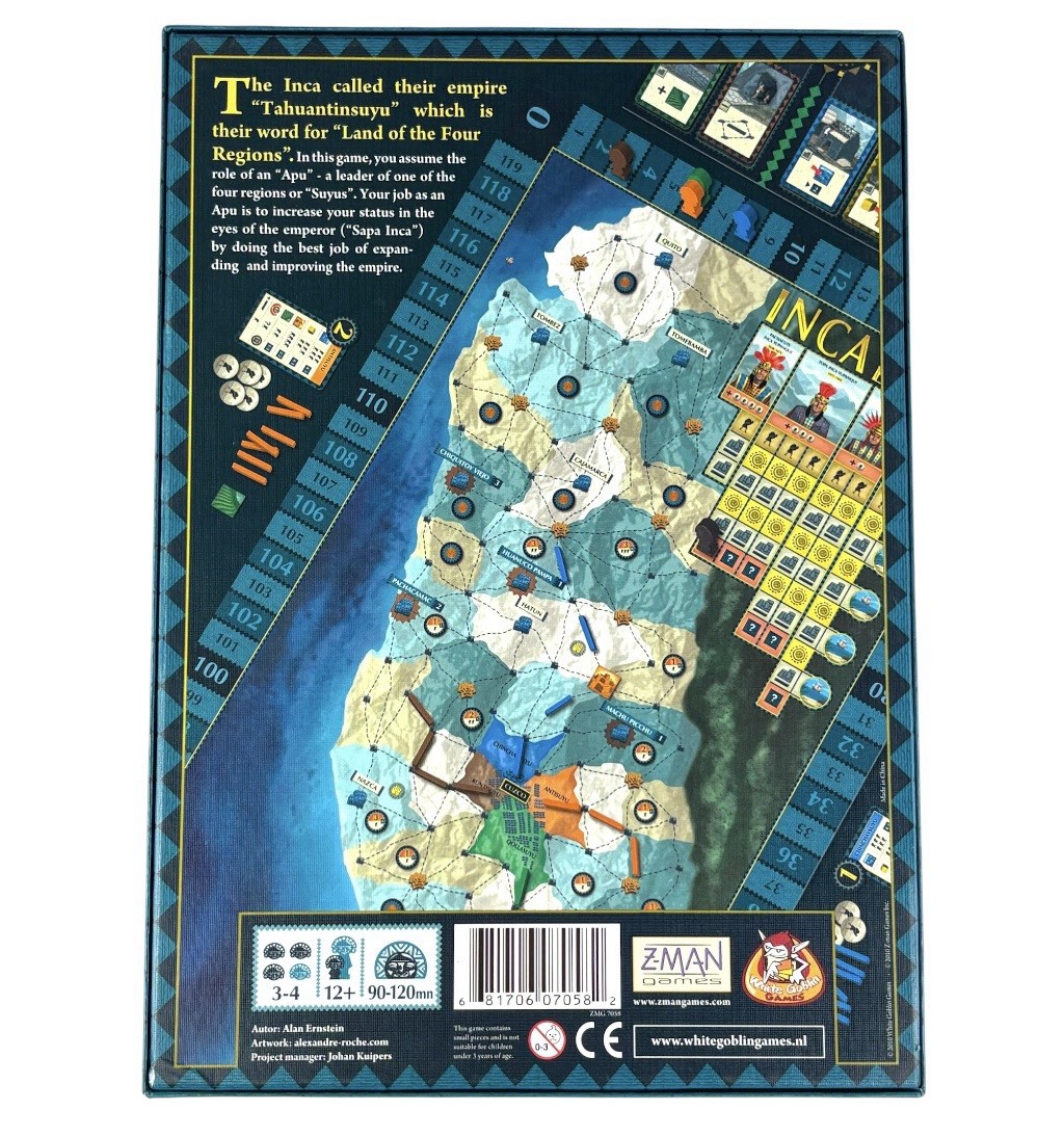 INCA EMPIRE Board Game COMPLETE Z-Man Games 2010 Ships Within 1 Business Day