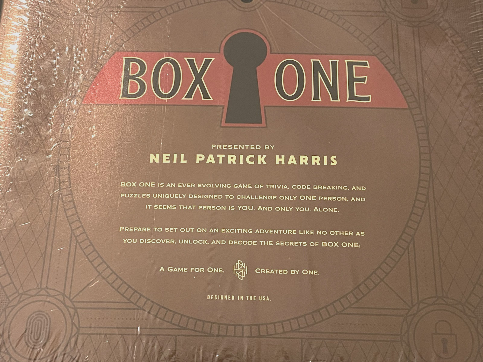 Box One Game For One -Presented By Neil Patrick Harris 14+ BRAND NEW / SEALED!