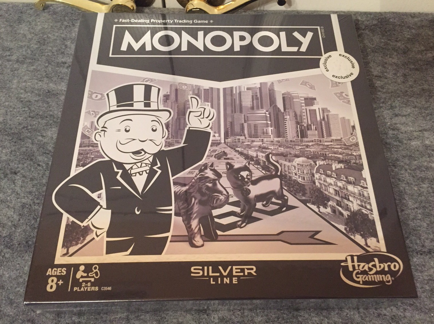 Hasbro TRU Toys R Us Exclusive Monopoly Silver Line Edition NIB