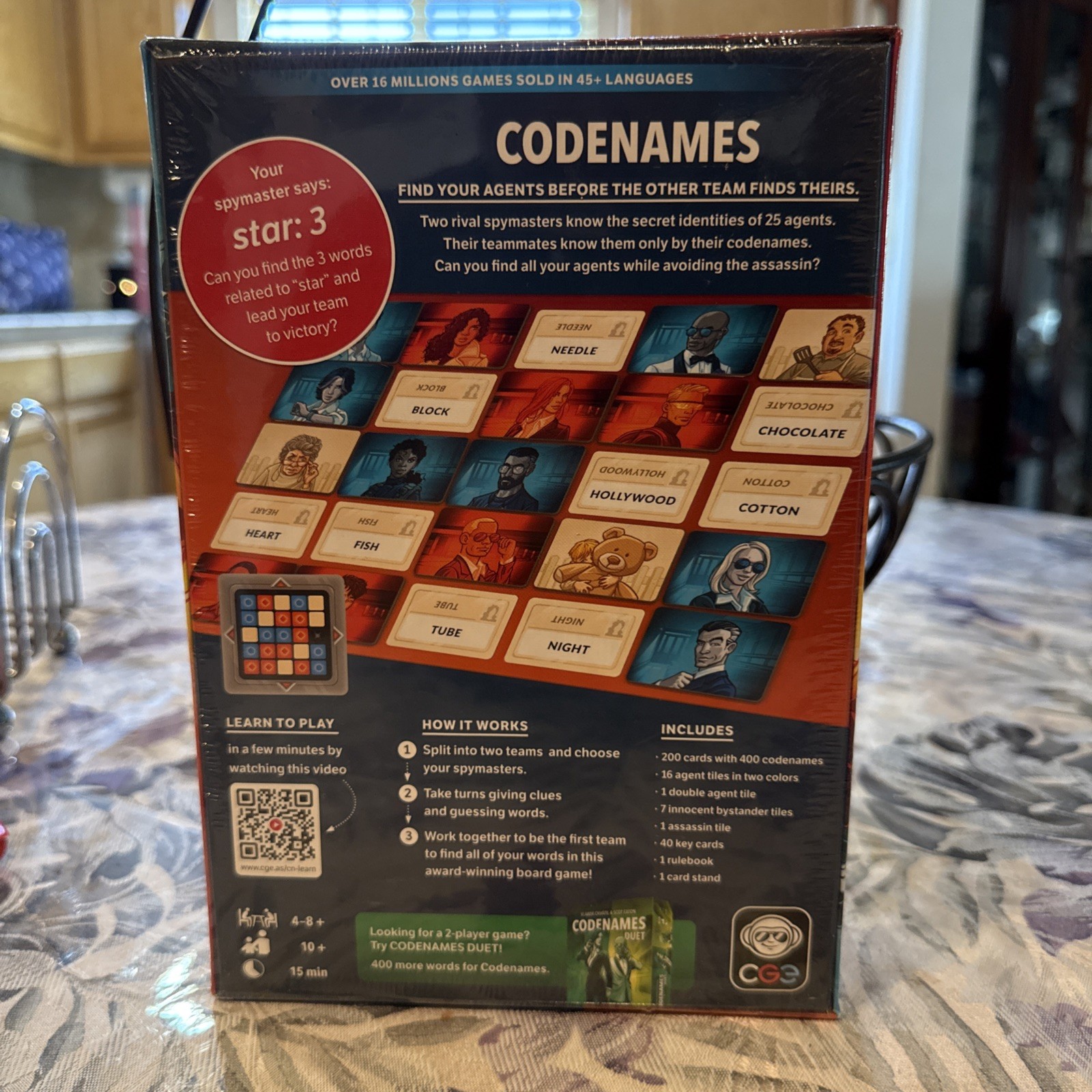 Viaada Chvatil: codenames Tevised Edition Word Game NIB