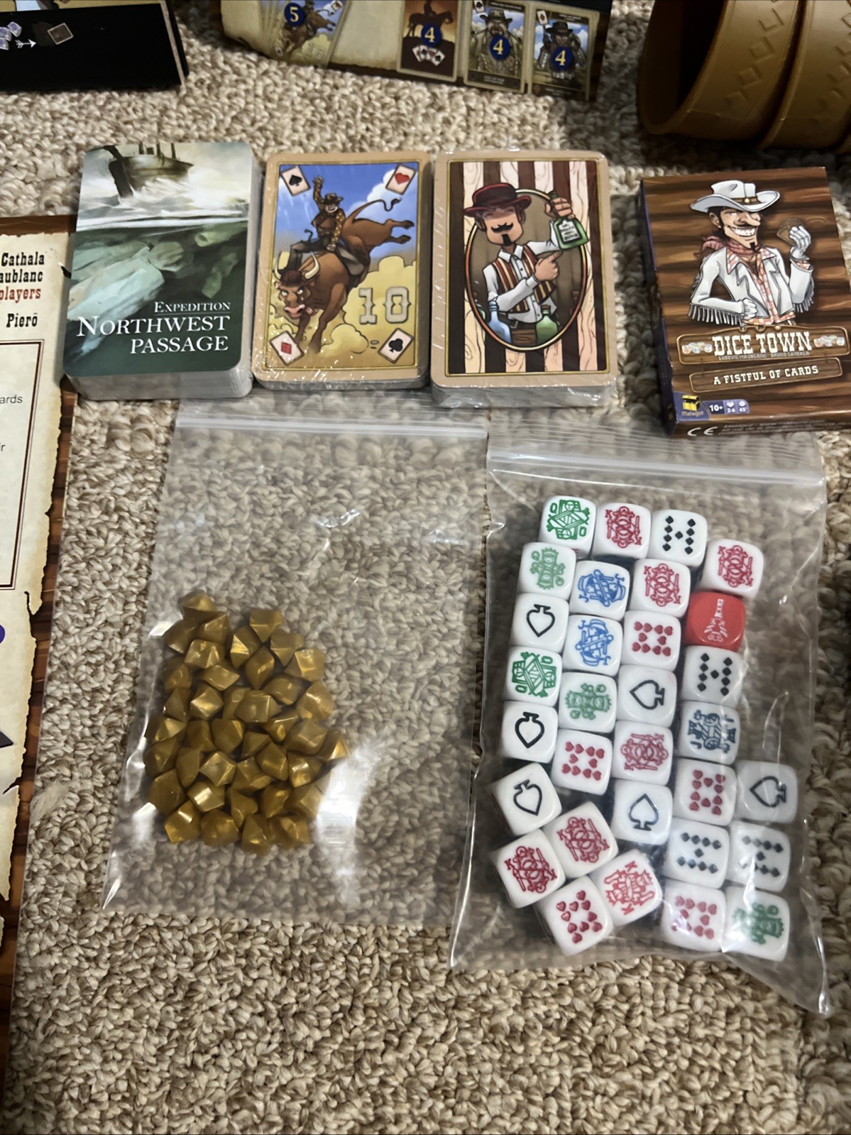 Dice Town Board Game Matagot Complete -Poker Dice Western Strategy Game See Desc