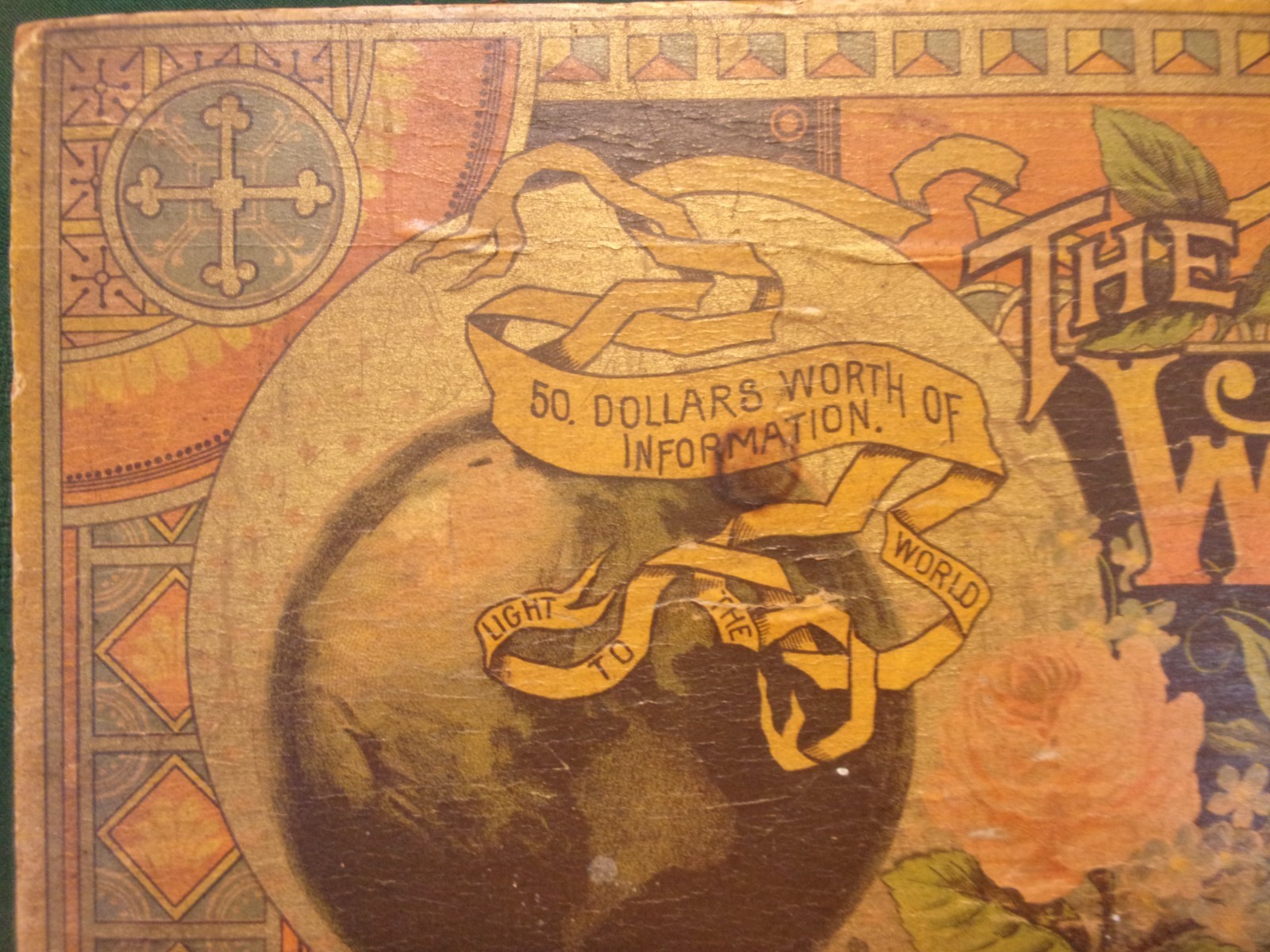 RARE 1887 Parlor Game: THE WORLD’S EDUCATOR, W.S. Reed Toy Co., Leominster, MA.