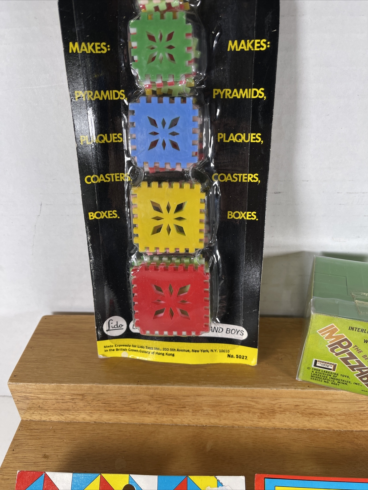 VTG NOS 6X RARE HONG KONG PUZZLE TOYS- GENERAL/LIDO/PARK/LAKESIDE 1960’s