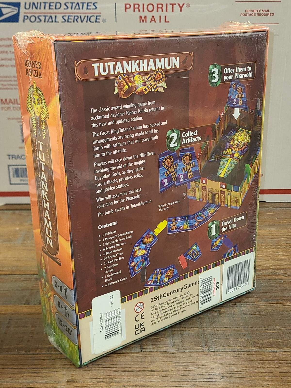 New & Sealed! TUTANKHAMUN Board Game – 25th Century Games – NIB, FREE SHIPPING!