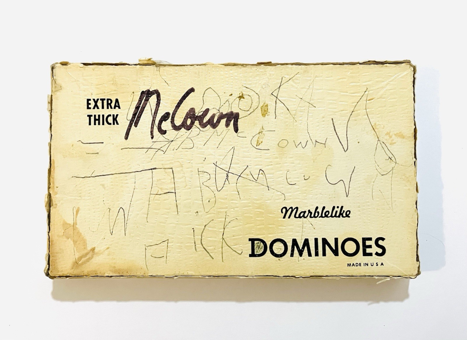 Vintage Puremco Marblelike Dominoes No. 716 Extra Thick Red
