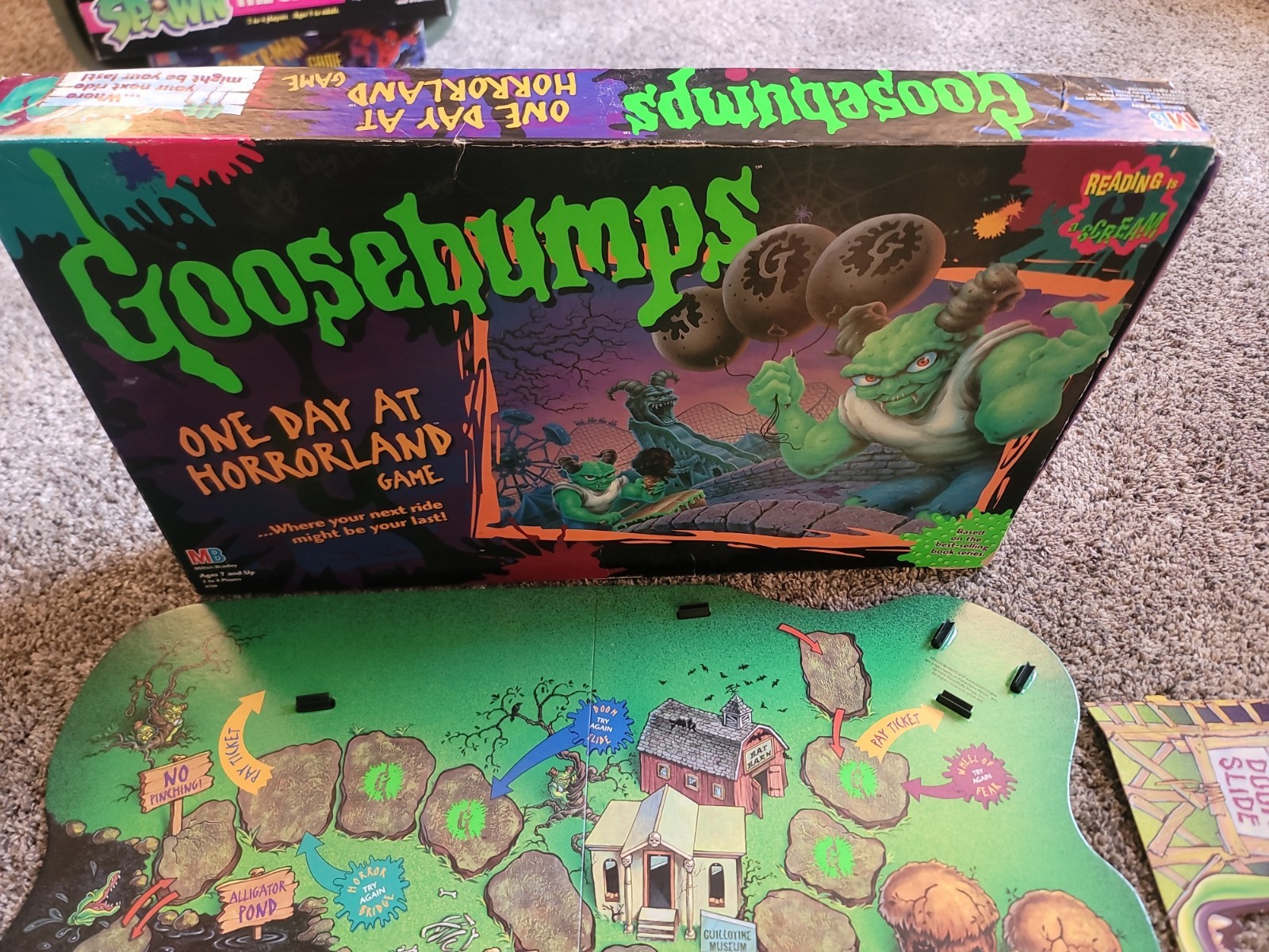 Vintage Retro Goosebumps Board Game One Day At Horrorland 1998 MB Games