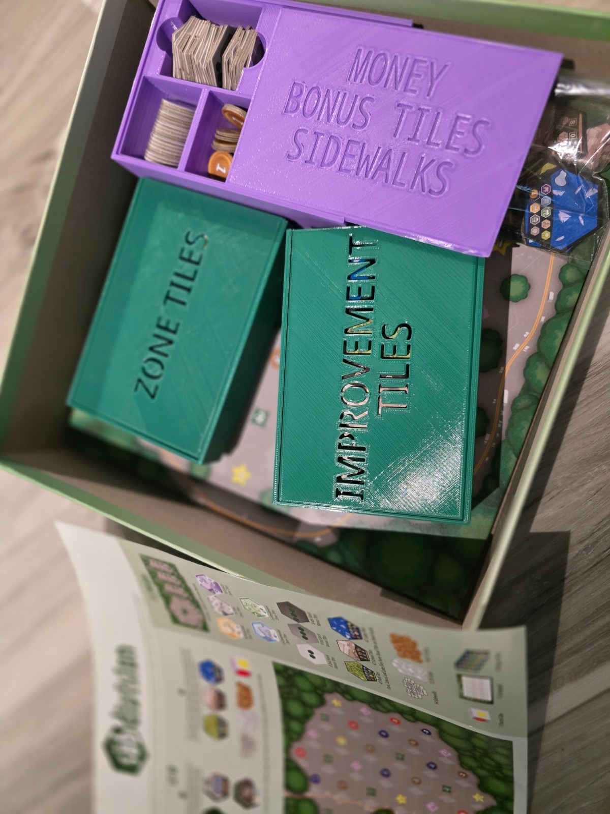 Subdivision Board Game by Bezier Games Inc with 3D Printed Insert