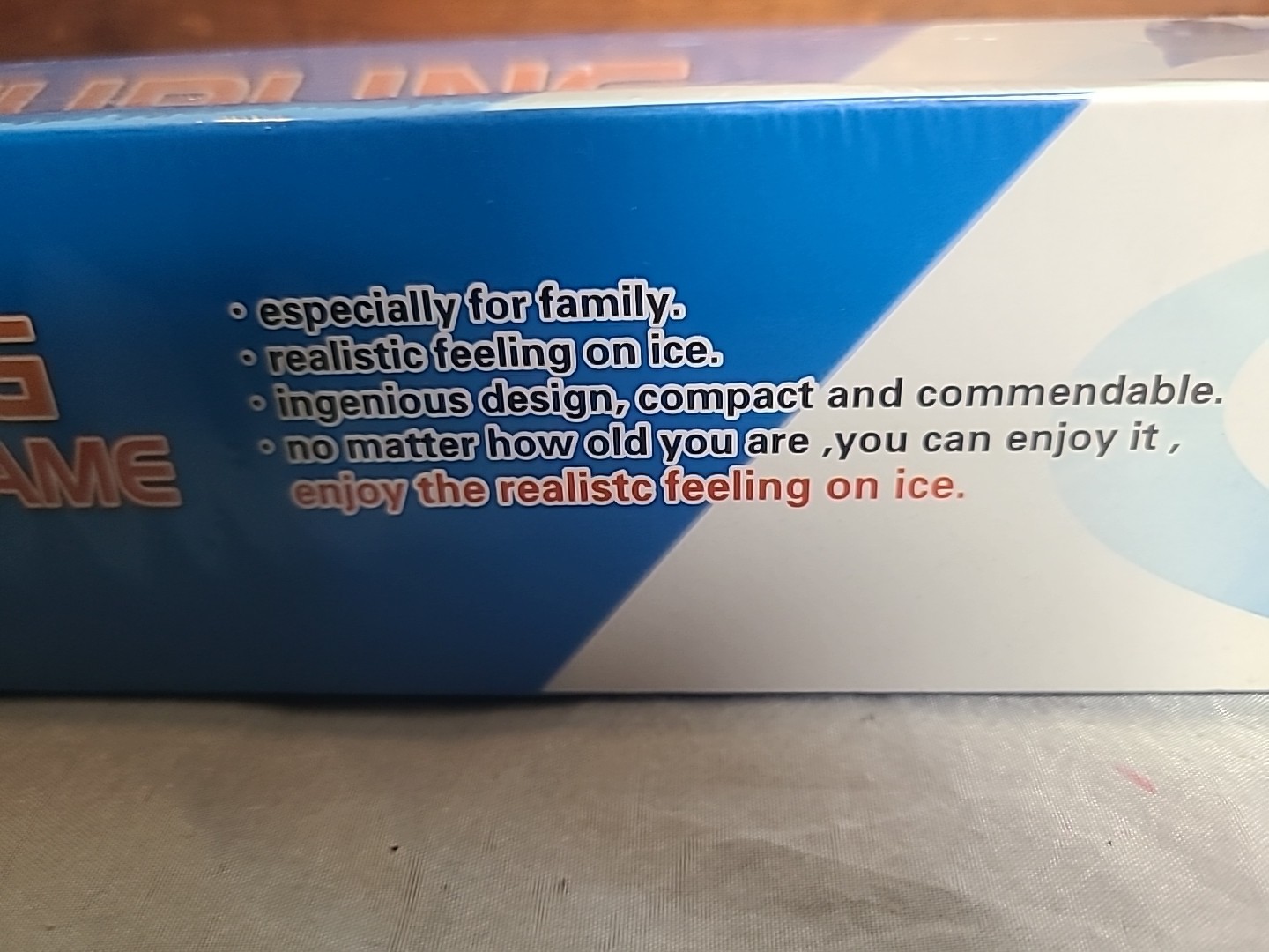 Table Top Curling Game- Foats Sealed- Family Fun-Any Age- Take Any Where