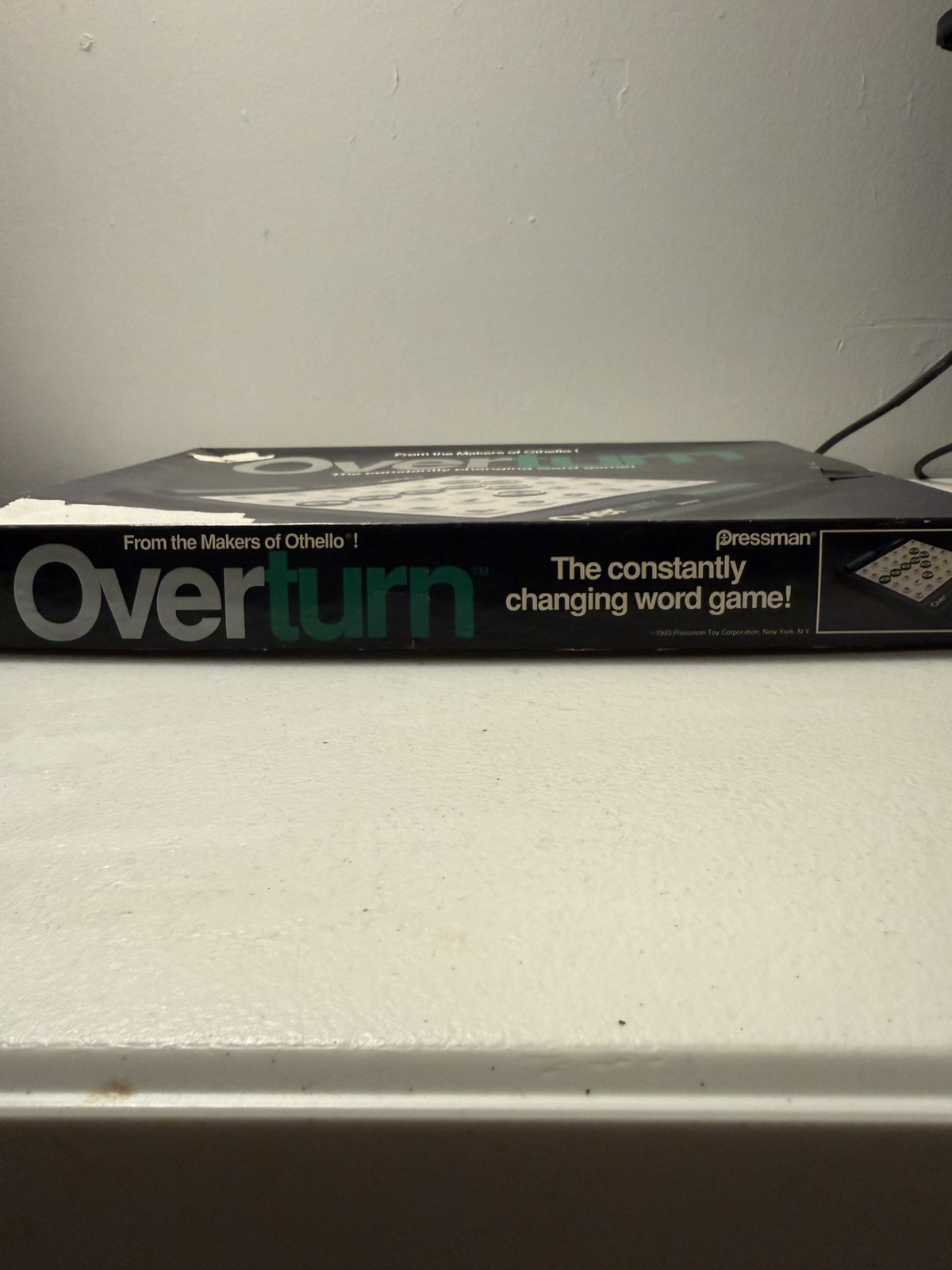 Vintage 1991 Pressman Overturn Word Board Game Family Fun Complete VGUC Unique