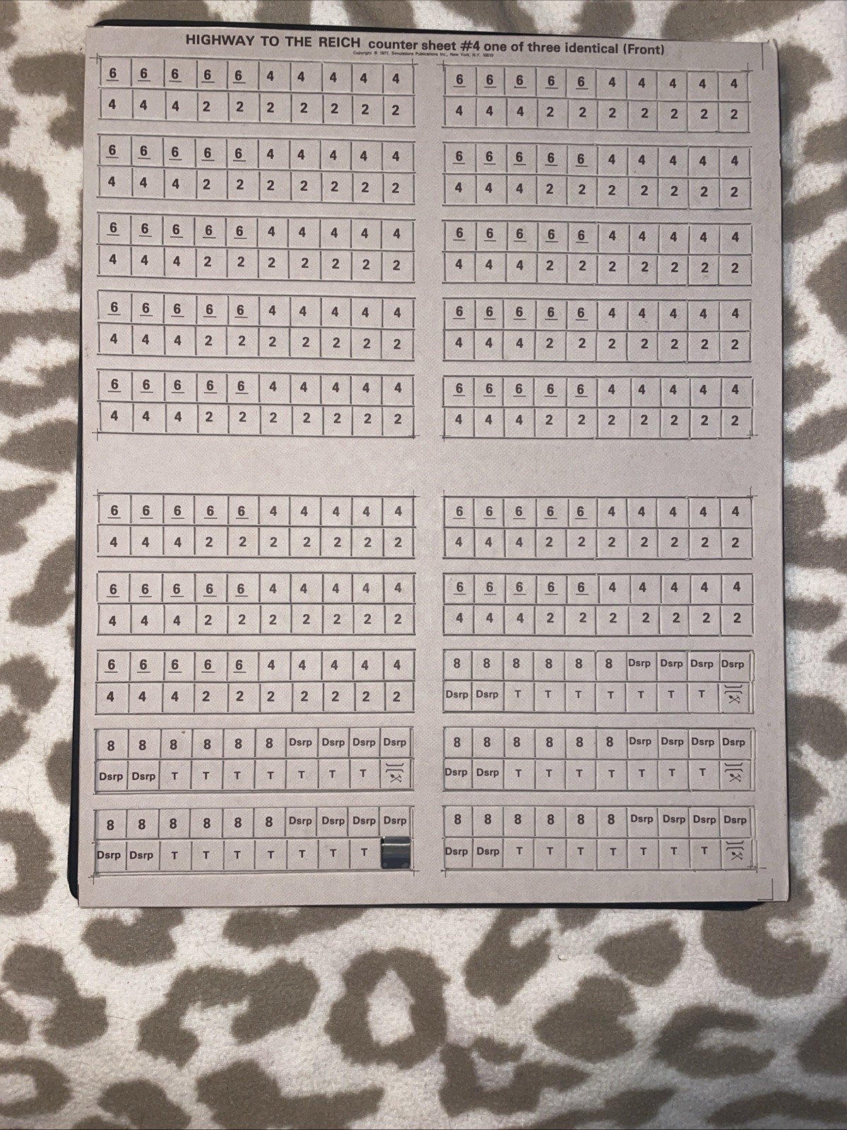 SPI. 1977. Highway to The Reich. Punched. Components In Excellent Condition