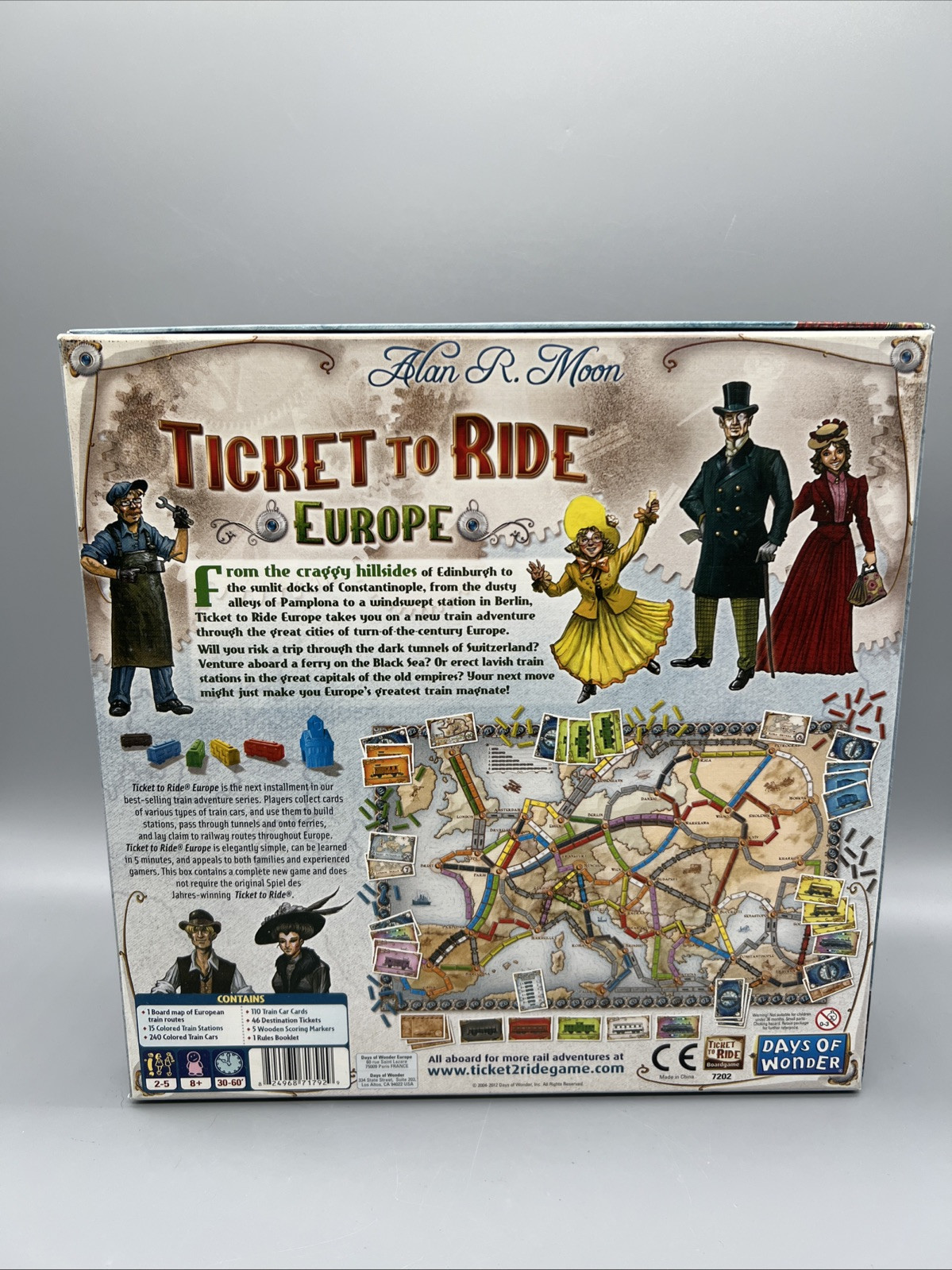 Ticket to Ride Europe Board Game by Days of Wonder Never Used