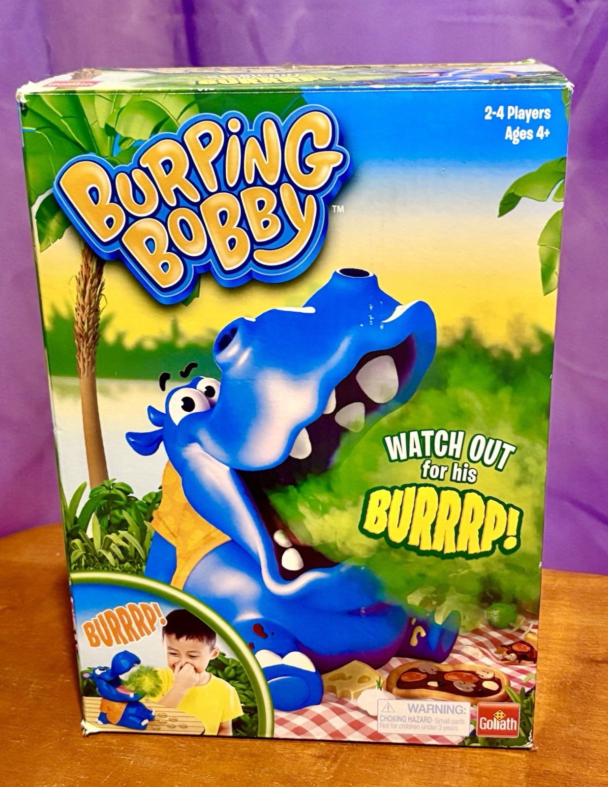 Burping Bobby Hippo Game by Goliath 2-4 Players, Ages 4+