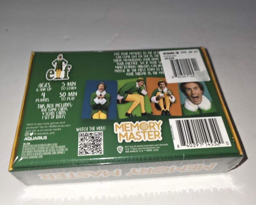 Elf Memory Master Card Game, Multi player, New Sealed