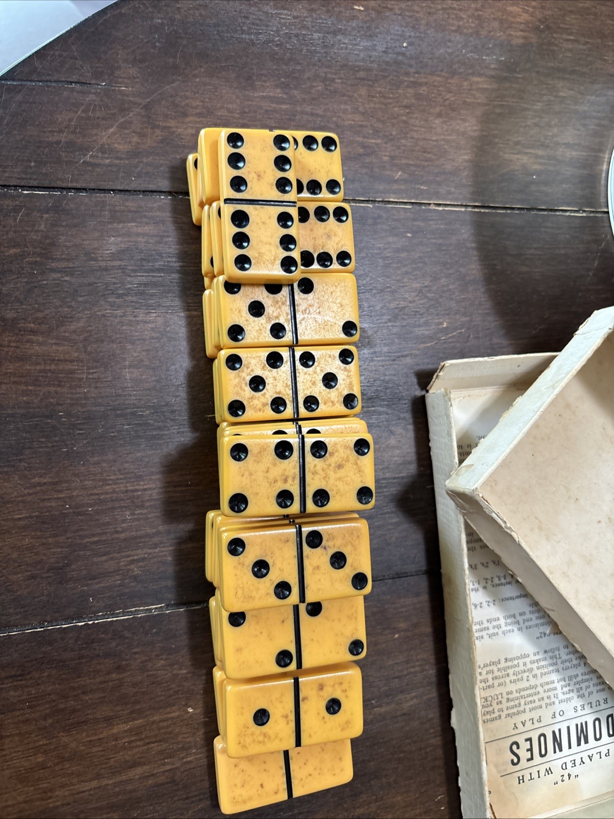 1960’s Marble like Dominoes Standard Double Six