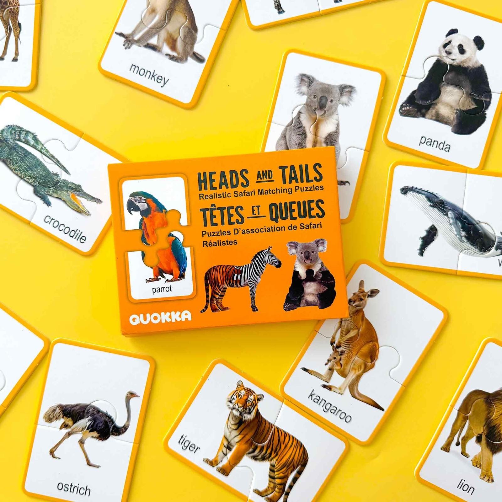 Puzzles Ages 2-4 – 100% -Correcting 16 Realistic Matching Wild Animals – Educ…
