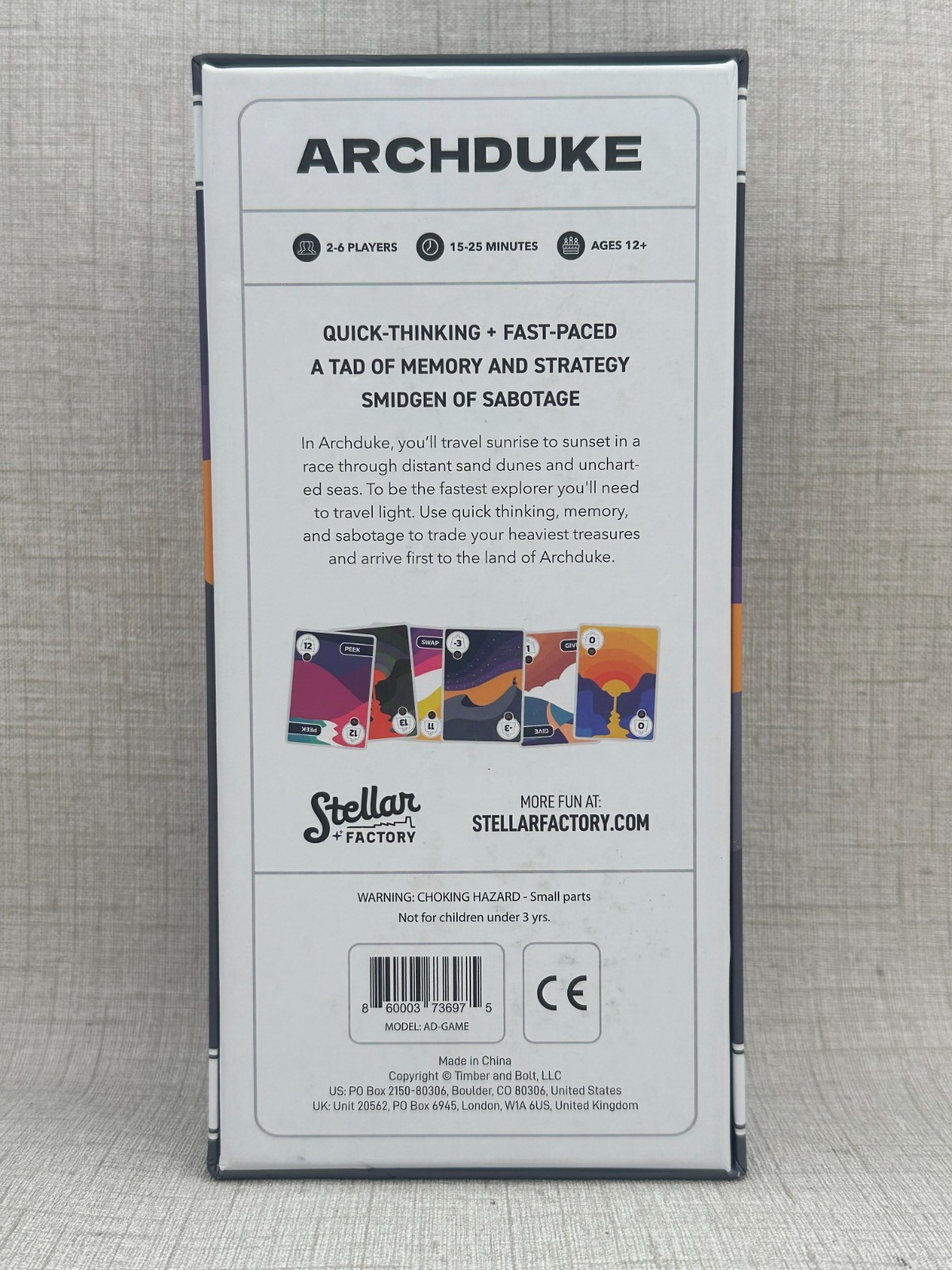 Archduke: A Fast-paced Game of Strategy, Memory, &Sabotage Stellar Factory 2020