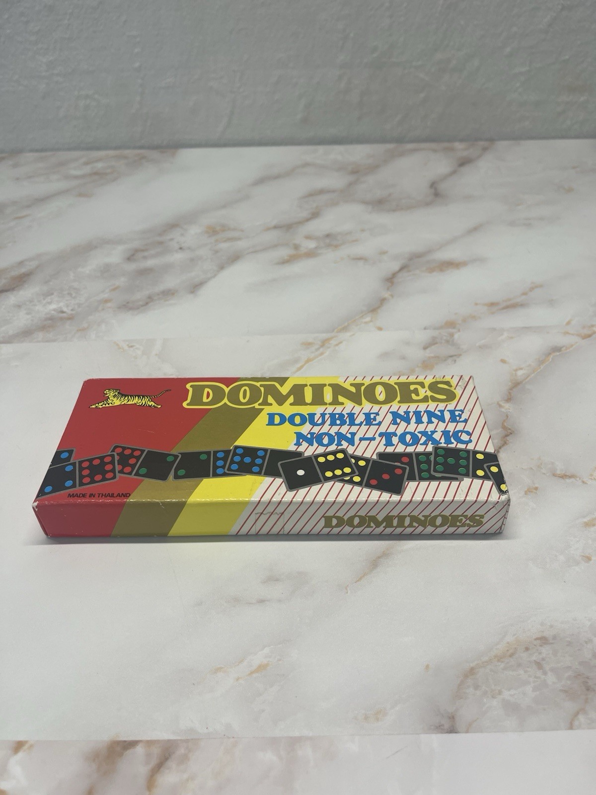 Vintage Tiger Dominoes Set Complete Double Nine Made In Thailand