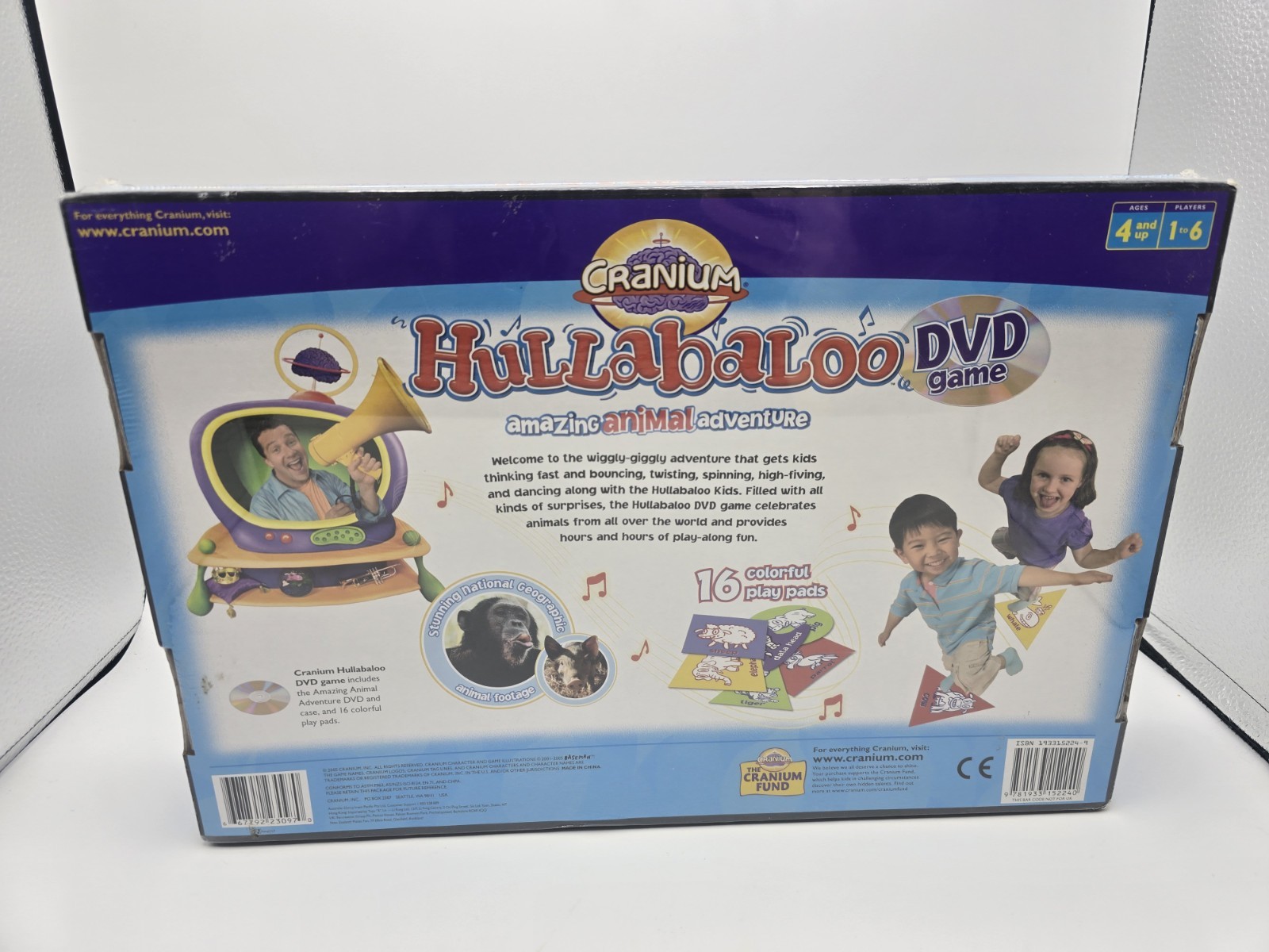 Cranium Hullabaloo Amazing Animal Adventure DVD Game Dance Activity Play Pads