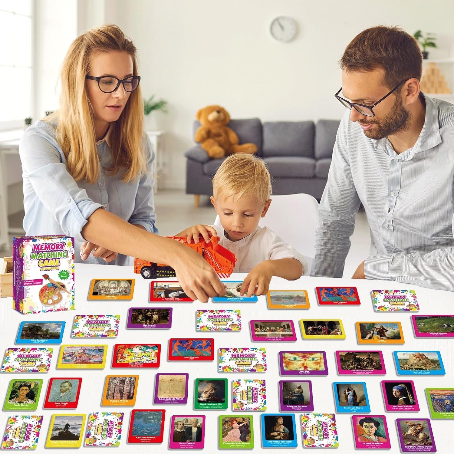 Engaging 100 PCS Famous Paintings Matching Cards for Adults – Fun & Educational