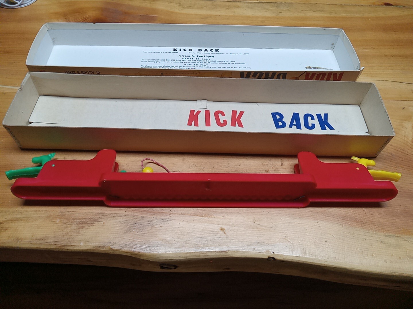 Vintage Schaper Kick Back Game of Action & Skill Complete in Original Box 1965