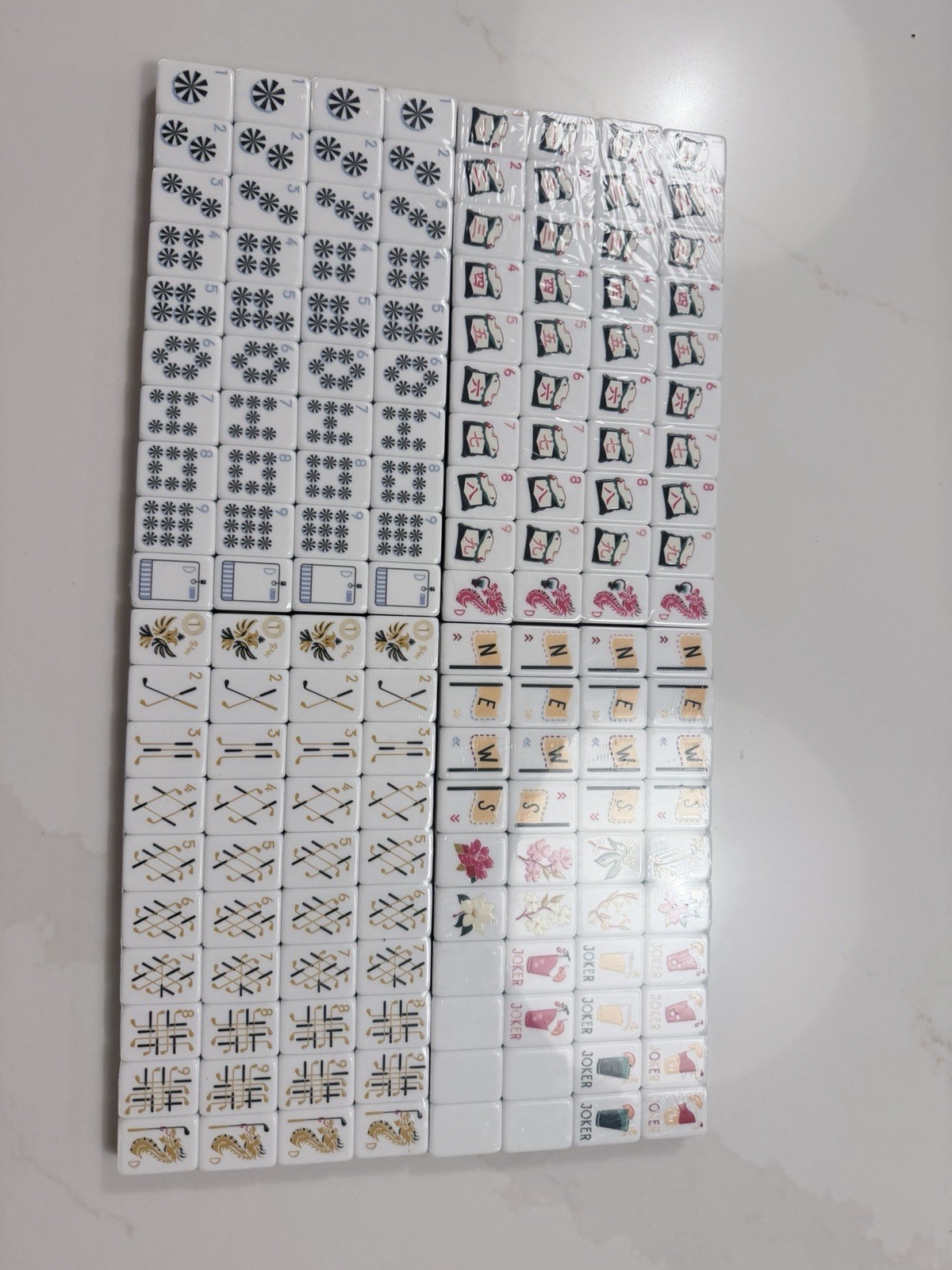 Country Club Golf Style mah Jong Tiles Set