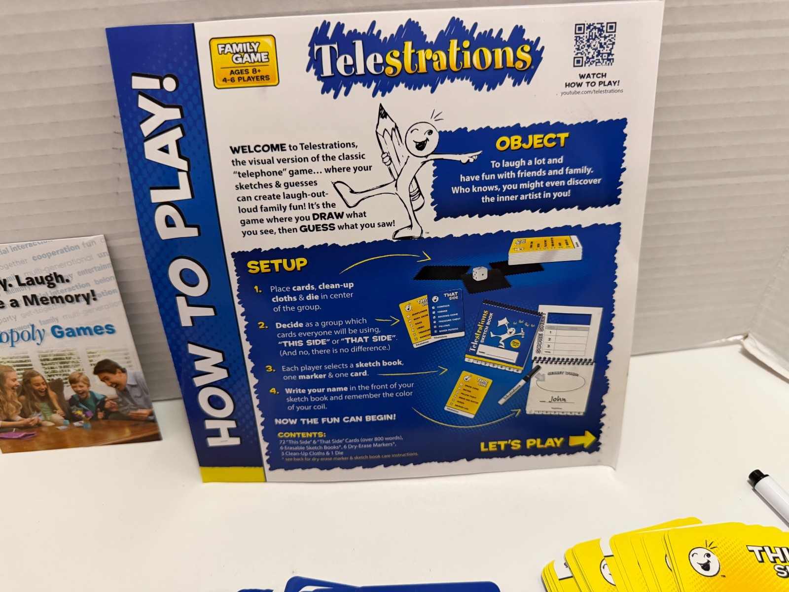 Telestrations The Telephone Game Sketched Out 2014 4-6 Players 8+Ages Complete